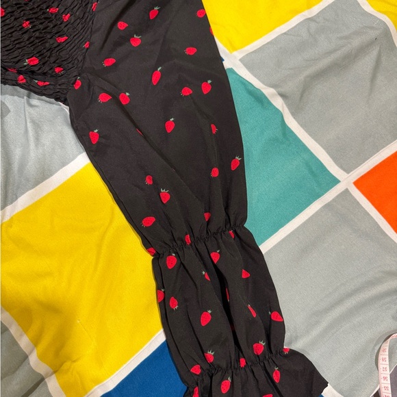 SHEIN Black Blouse with Red Accents - Picture 6 of 10